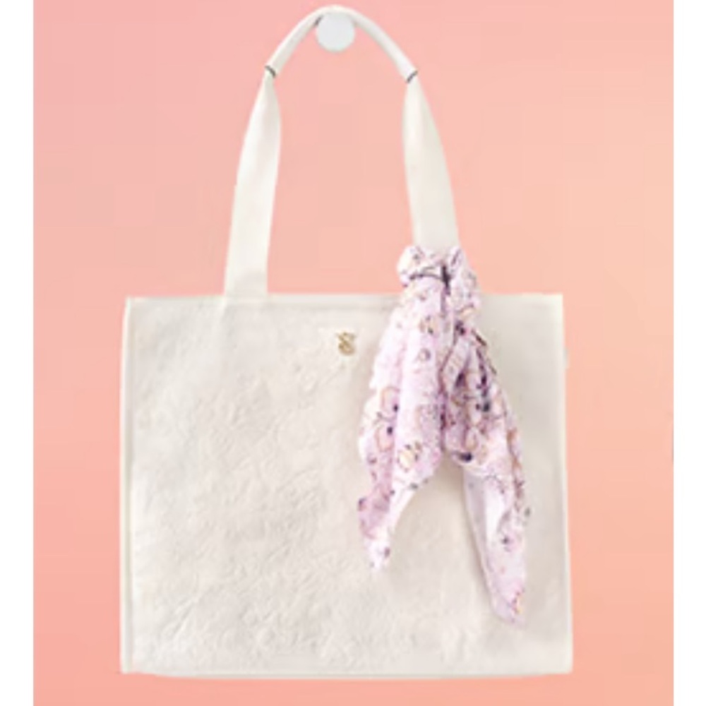 Victoria’s Secret Floral-Embossed Tote & Scarf